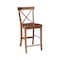 International Concepts Round 36 in Rd Ped Gathering Ht Table, 2 X-Back Stools, Distressed Oak, 36 in W, 36 in L, 35.1 in H K42-36RT-27B-S6132-2 - alternate 4